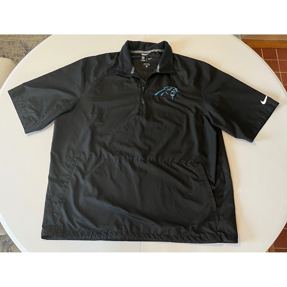 Rare‎ Nike Carolina Panthers Ricky Proehl On Field Black Embroidered 1/4 Zip 3XL